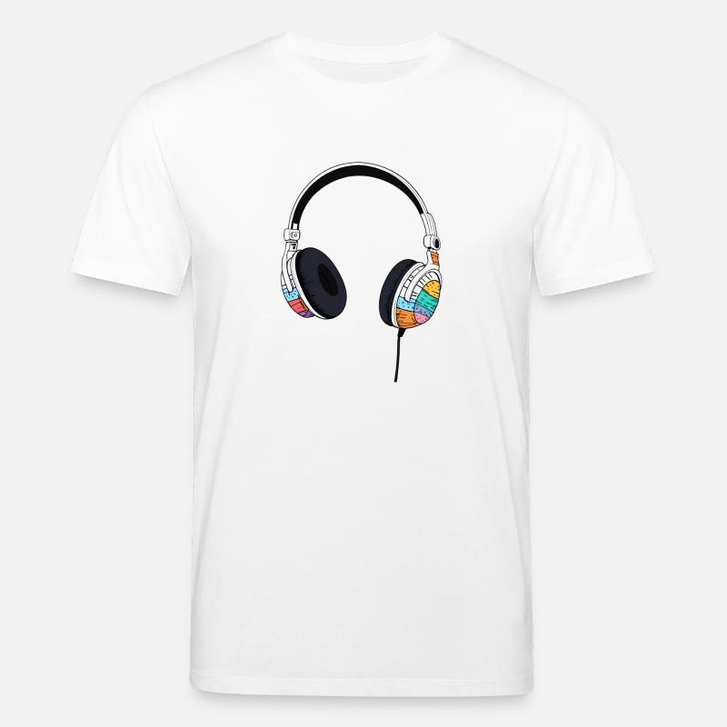 Kophörer Headset Comic Style - Stanley/Stella Unisex Bio-T-Shirt CREATOR  - Weiß