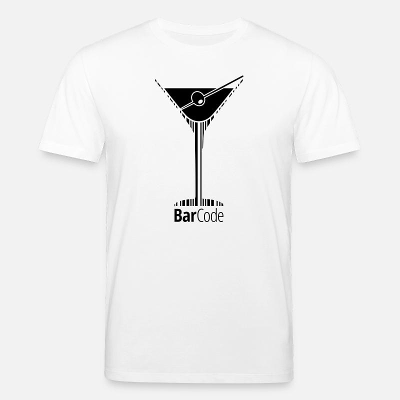 BarCode Martini - T-shirt bio CREATOR Stanley/Stella Unisexe - blanc