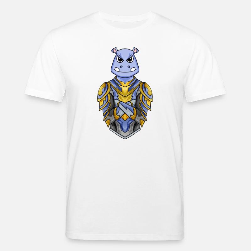 Ritter Nilpferd cool - Stanley/Stella Unisex Bio-T-Shirt CREATOR  - Weiß