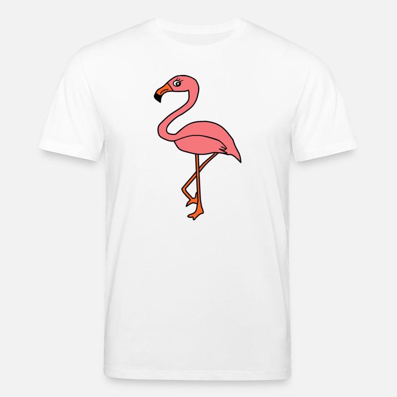 Flamingos Vogel Vögelchen Tiere Geschenk - Stanley/Stella Unisex Bio-T-Shirt CREATOR  - Weiß