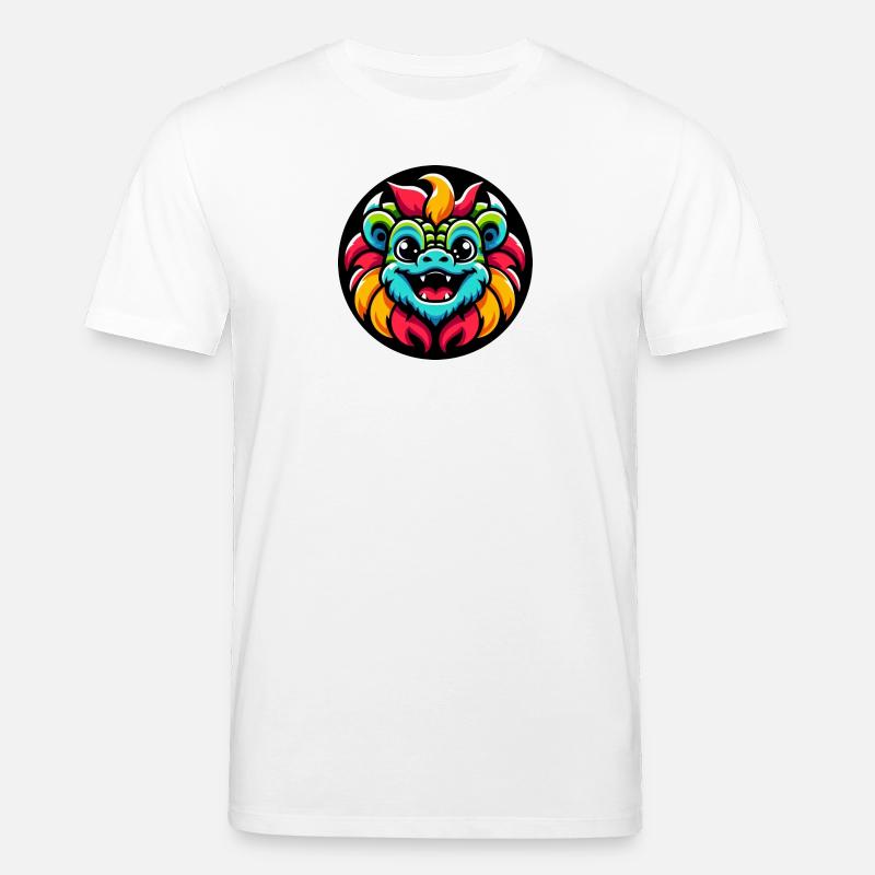 Drache bunt Comic - Stanley/Stella Unisex Bio-T-Shirt CREATOR  - Weiß