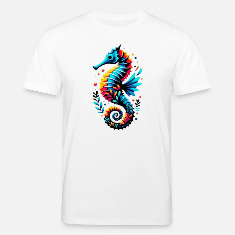 Seepferdchen - Stanley/Stella Unisex Bio-T-Shirt CREATOR  - Weiß