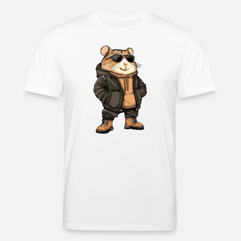 Hamster Cool Winter - Stanley/Stella Unisex Bio-T-Shirt CREATOR  - Weiß