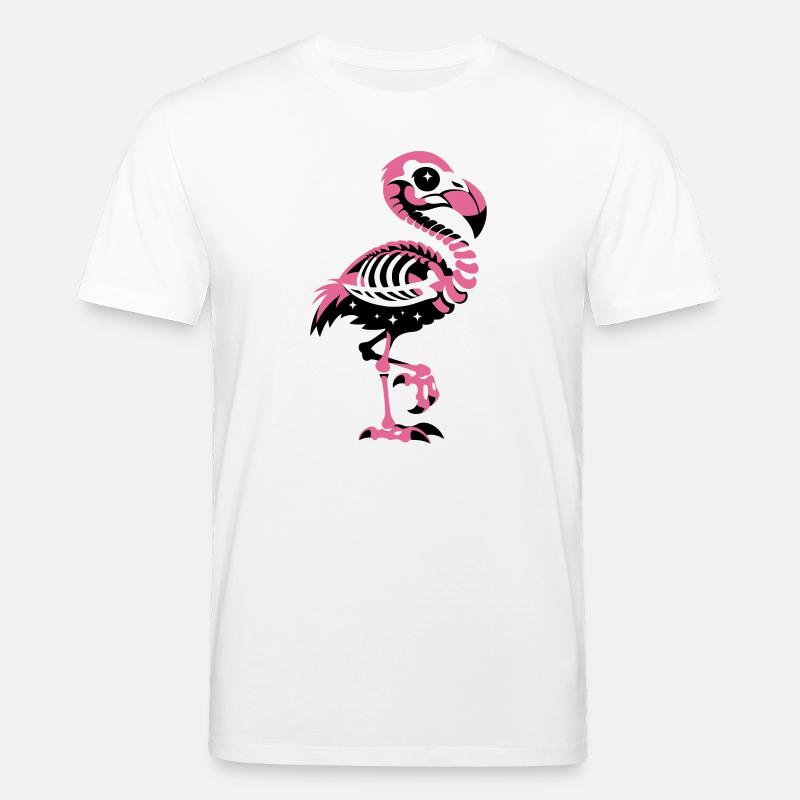Flamingo Skelett Pink Gothic - Stanley/Stella Unisex Bio-T-Shirt CREATOR  - Weiß