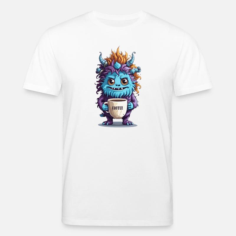 Kaffeemonster  - Koffein Zombie - Morgenmuffel - Stanley/Stella Unisex Bio-T-Shirt CREATOR  - Weiß