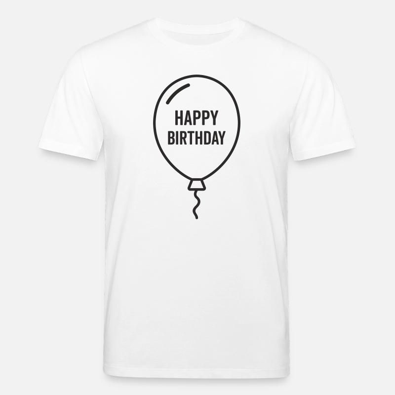 Ballon d’anniversaire – Conception d’anniversaire - T-shirt bio CREATOR Stanley/Stella Unisexe - blanc