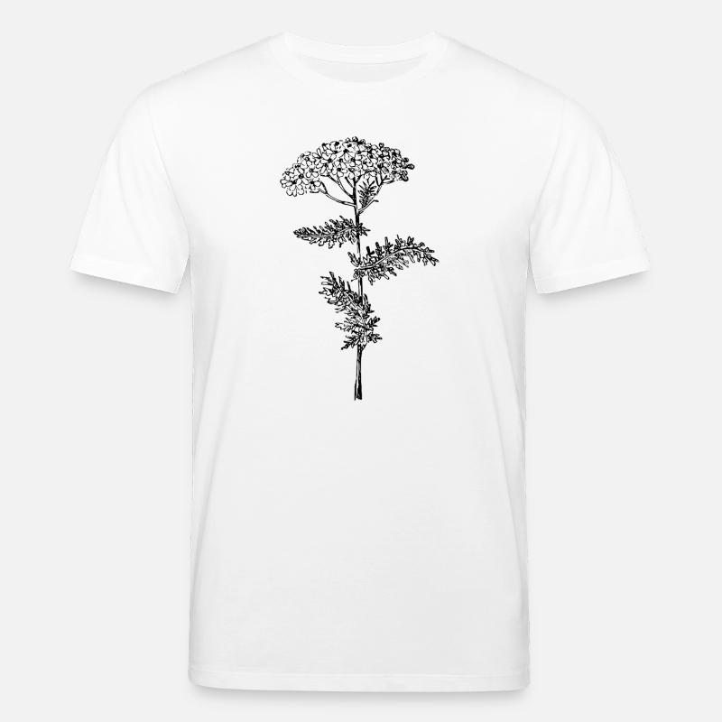 Fleur d’achillée millefeuille - T-shirt bio CREATOR Stanley/Stella Unisexe - blanc