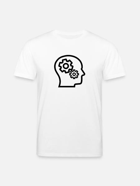 Brain, thinking, pondering, thinking - Stanley/Stella CREATOR Unisex Organic T-Shirt - white