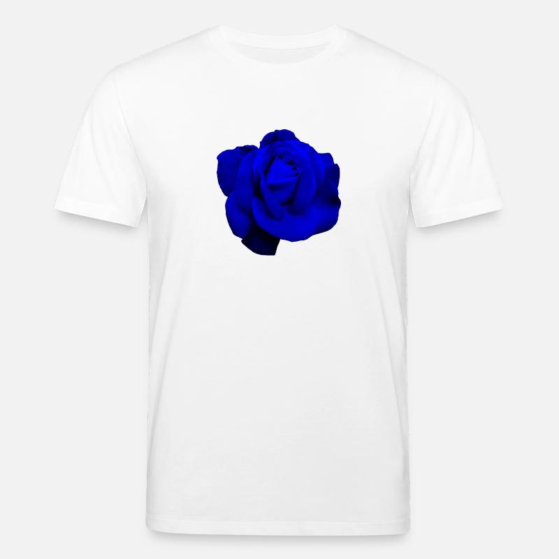 Blaue Rose - Stanley/Stella Unisex Bio-T-Shirt CREATOR  - Weiß