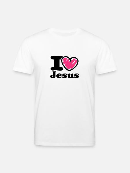 i Love Jesus_V1 - Stanley/Stella CREATOR Unisex Organic T-Shirt - white