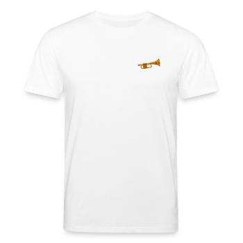 Trompete - Stanley/Stella Unisex Bio-T-Shirt CREATOR  - Weiß - Vorne - Alina (178cm) & Michal (187cm)