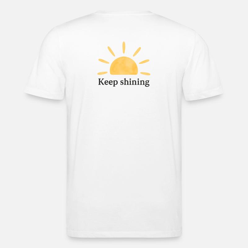 Keep Shining – Sonne – Minimalistisch - Stanley/Stella Unisex Bio-T-Shirt CREATOR  - Weiß
