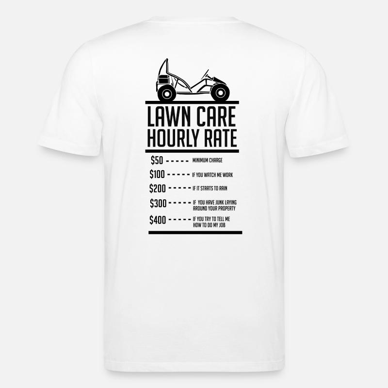 Garten Rasenmähen Rasenmäher Stundenlohn - Stanley/Stella Unisex Bio-T-Shirt CREATOR  - Weiß