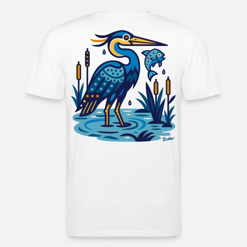 Graureiher - Stanley/Stella Unisex Bio-T-Shirt CREATOR  - Weiß