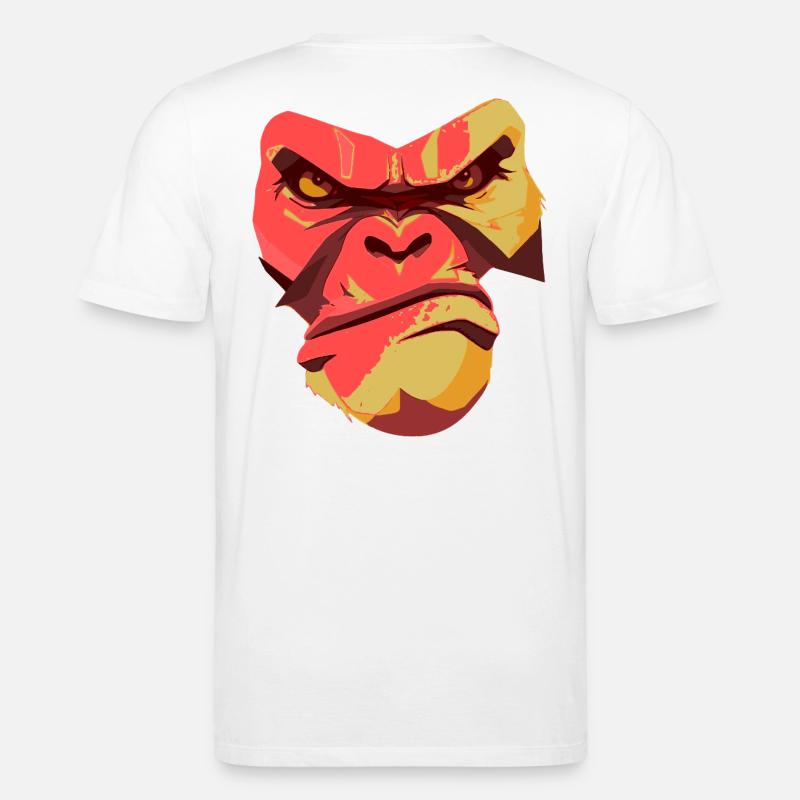 Conception Gorilla Power Back - T-shirt bio CREATOR Stanley/Stella Unisexe - blanc