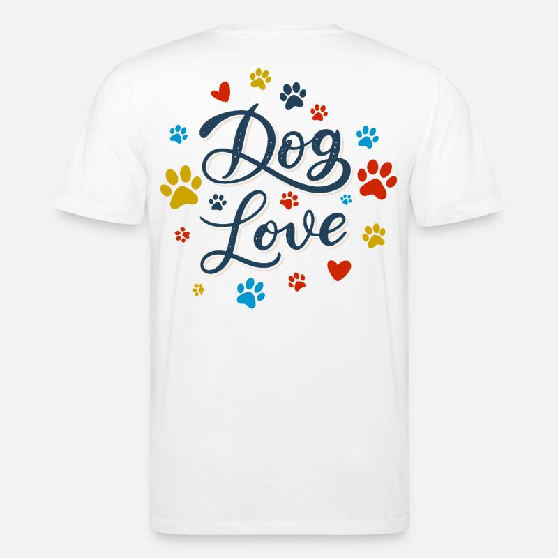 Amour des Chiens Script - T-shirt bio CREATOR Stanley/Stella Unisexe - blanc