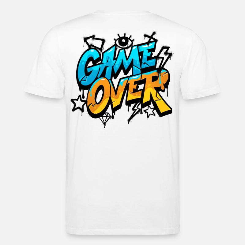 Game Over Graffiti Neon Gradient - Stanley/Stella Unisex Bio-T-Shirt CREATOR  - Weiß