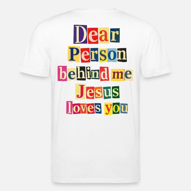 Jesus liebt dich positive Botschaft - Stanley/Stella Unisex Bio-T-Shirt CREATOR - Weiß