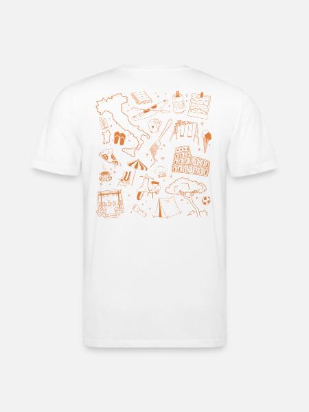 Italia Reise Collage: Landmark & Strand - Stanley/Stella Unisex Bio-T-Shirt CREATOR - Weiß