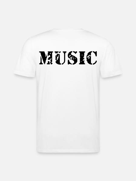 music as a stamp print design - Stanley/Stella CREATOR Unisex Organic T-Shirt - white