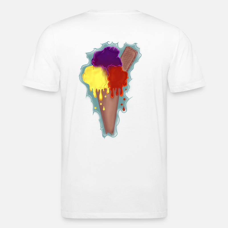 Regenbogen Eis  - Stanley/Stella Unisex Bio-T-Shirt CREATOR  - Weiß