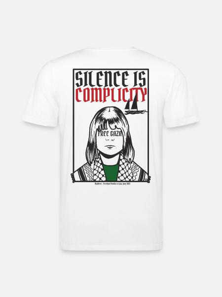 Silence is complicity, Free Gaza, Free Palestine - T-shirt bio CREATOR Stanley/Stella Unisexe - blanc