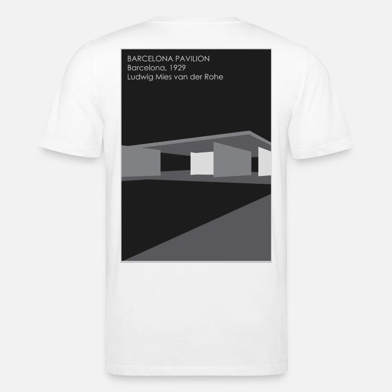Moderne Architektur: Barcelona Pavillon - Stanley/Stella Unisex Bio-T-Shirt CREATOR  - Weiß