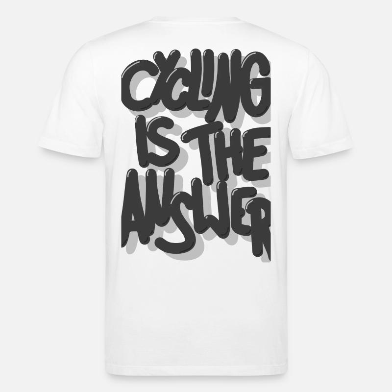 Cycling is the answer grau - Stanley/Stella Unisex Bio-T-Shirt CREATOR  - Weiß