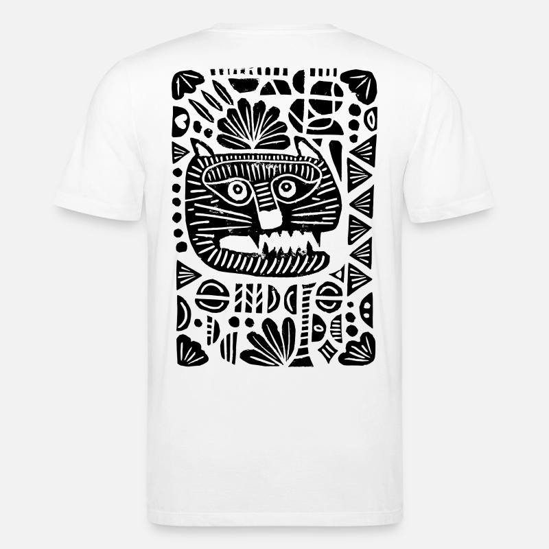 Tiger | Linoprint - Stanley/Stella Unisex Bio-T-Shirt CREATOR  - Weiß