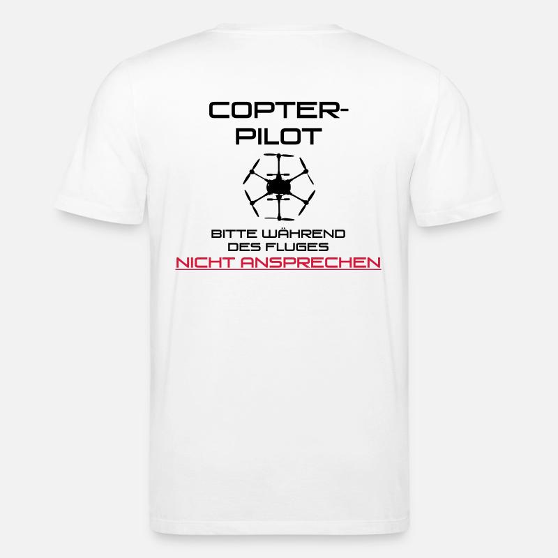 Hinweis Copter-Pilot - Stanley/Stella Unisex Bio-T-Shirt CREATOR  - Weiß