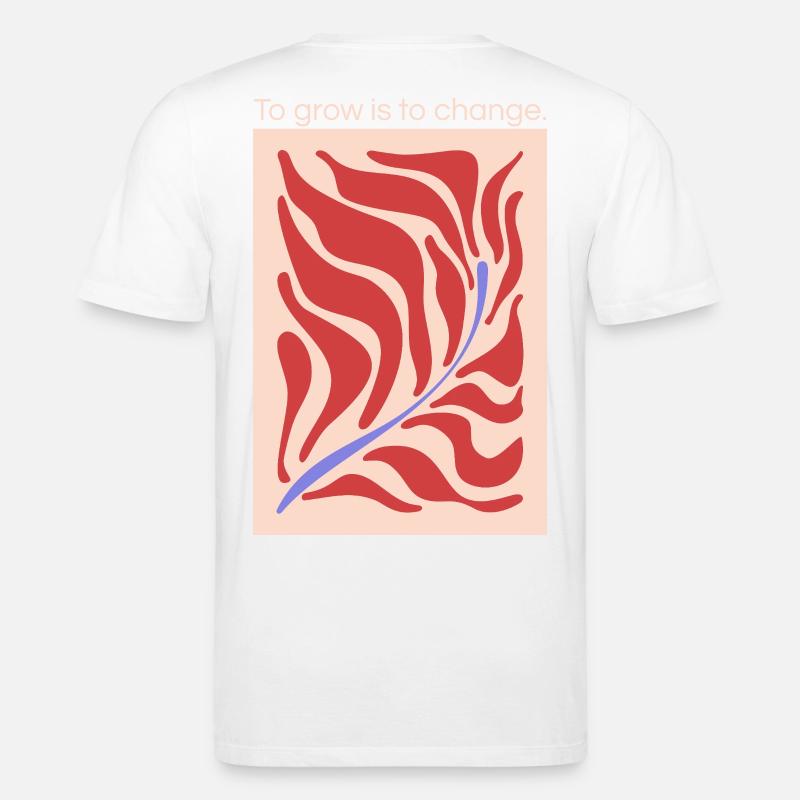 Growth through change – leaf shape pattern - Stanley/Stella CREATOR Unisex Organic T-Shirt - white