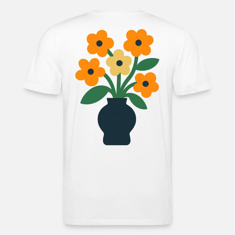 Blumenvase - Stanley/Stella Unisex Bio-T-Shirt CREATOR  - Weiß