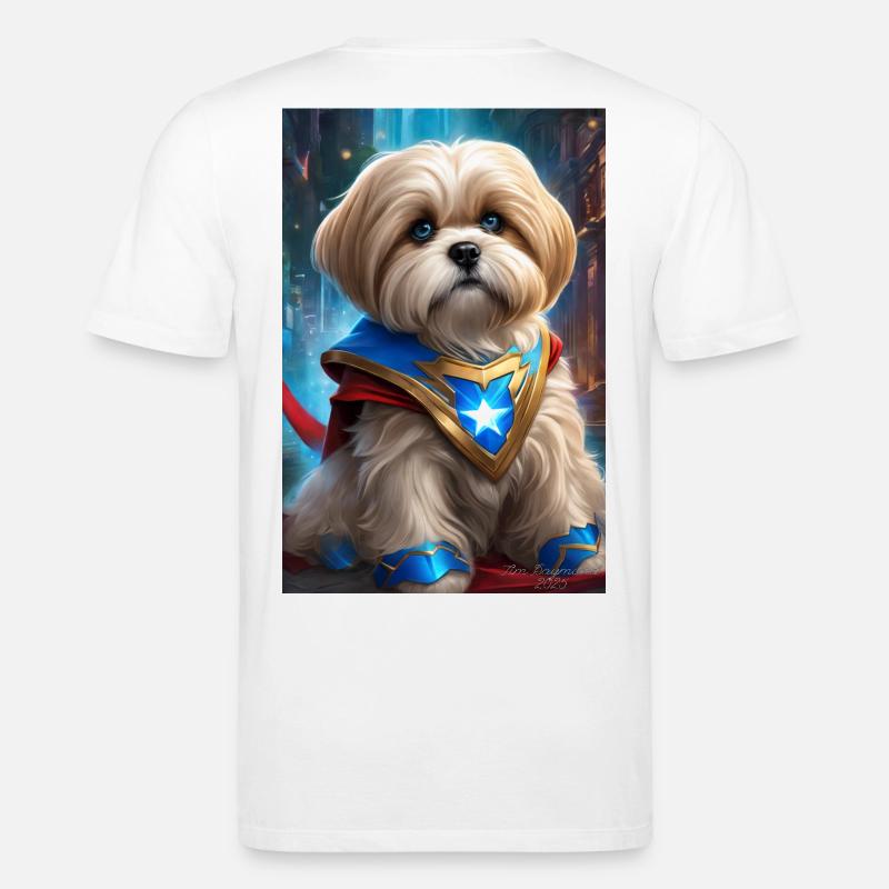 Héros Chiot Starcrest Cape - T-shirt bio CREATOR Stanley/Stella Unisexe - blanc