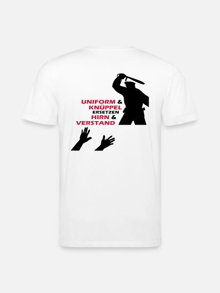 Police Brutality - Stanley/Stella Unisex Bio-T-Shirt CREATOR  - Weiß