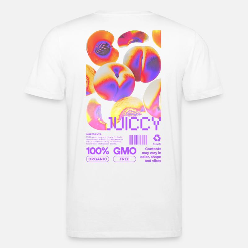 Déclaration pêche juteuse - T-shirt bio CREATOR Stanley/Stella Unisexe - blanc