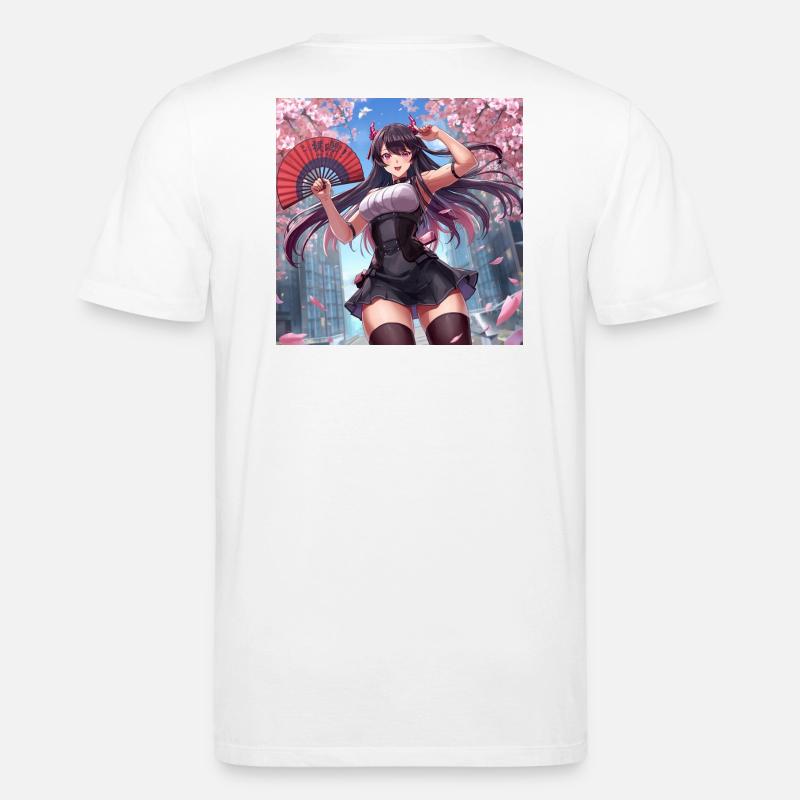 Dämonen Mädchen im Blütenwind - Stanley/Stella Unisex Bio-T-Shirt CREATOR  - Weiß