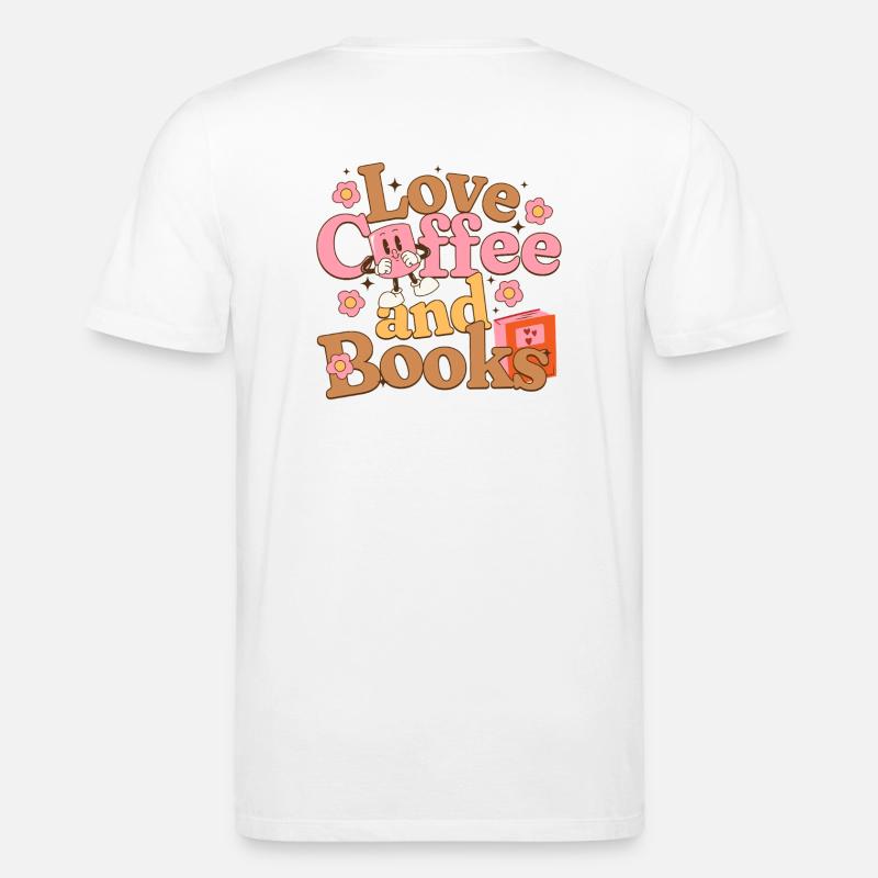 Liebe Kaffee und Bücher - Stanley/Stella Unisex Bio-T-Shirt CREATOR - Weiß