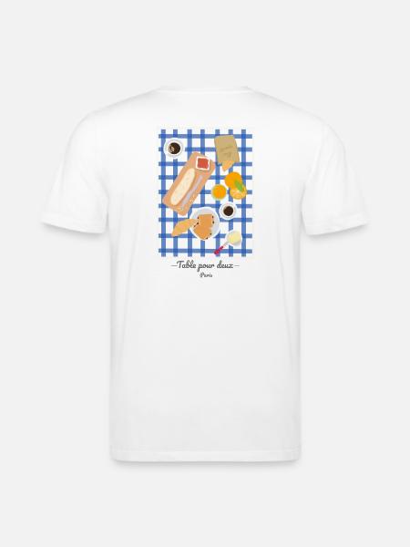 Table for two - France - Stanley/Stella CREATOR Unisex Organic T-Shirt - white