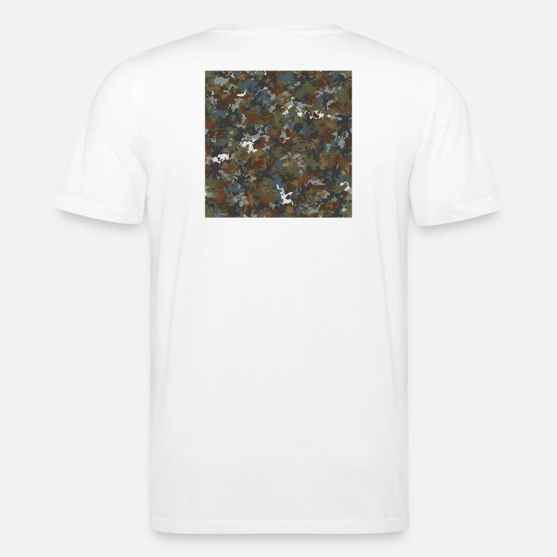 Camouflage forestier 4 saisons - T-shirt bio CREATOR Stanley/Stella Unisexe - blanc