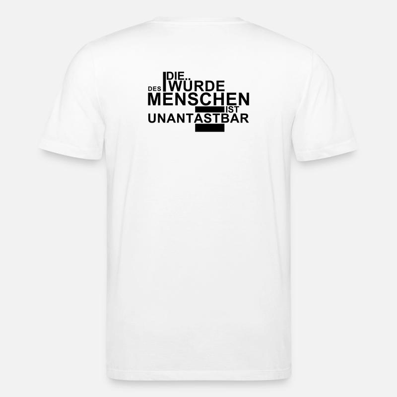 HUMAN DIGNITY IS INVIOLABLE - Stanley/Stella CREATOR Unisex Organic T-Shirt - white