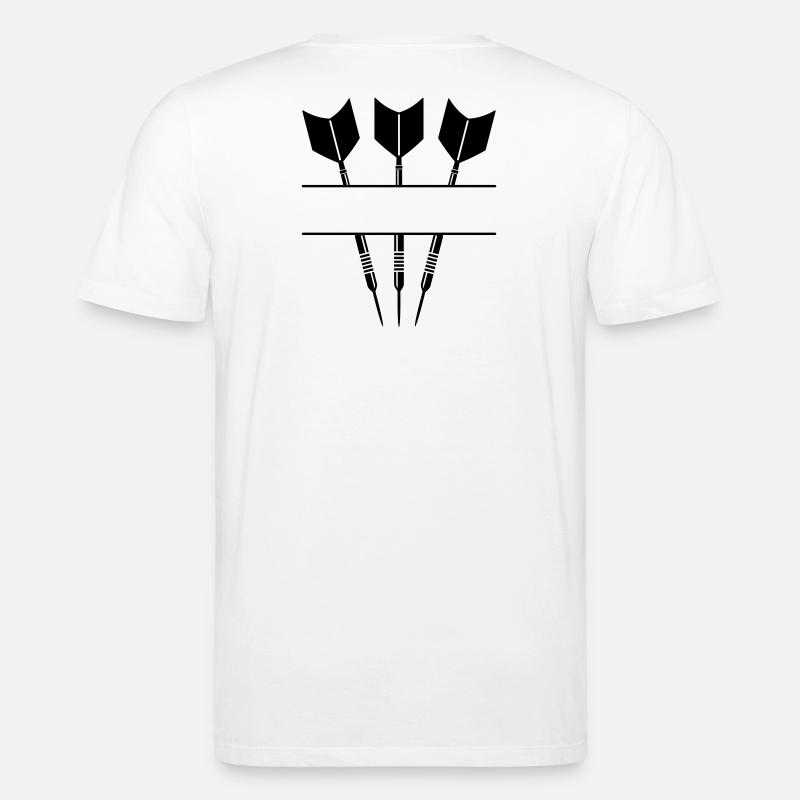 Drei Darts einfarbig mit Textzeile. - Stanley/Stella Unisex Bio-T-Shirt CREATOR  - Weiß