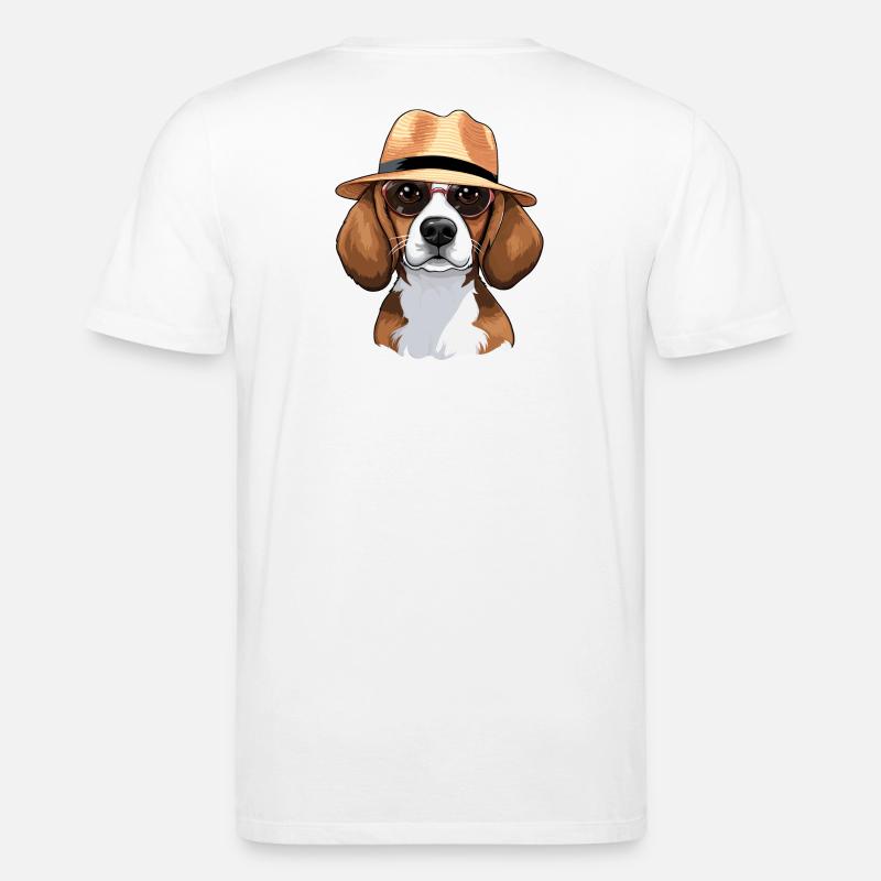 cavalier king charles, beagle, chien - T-shirt bio CREATOR Stanley/Stella Unisexe - blanc