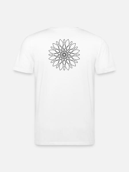 Mandala Flower Floral Gift - Stanley/Stella CREATOR Unisex Organic T-Shirt - white