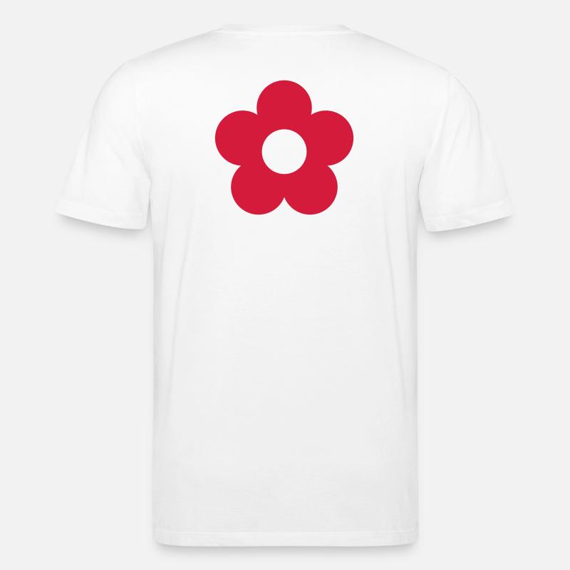 Blüte Blume minimal Geschenk - Stanley/Stella Unisex Bio-T-Shirt CREATOR  - Weiß