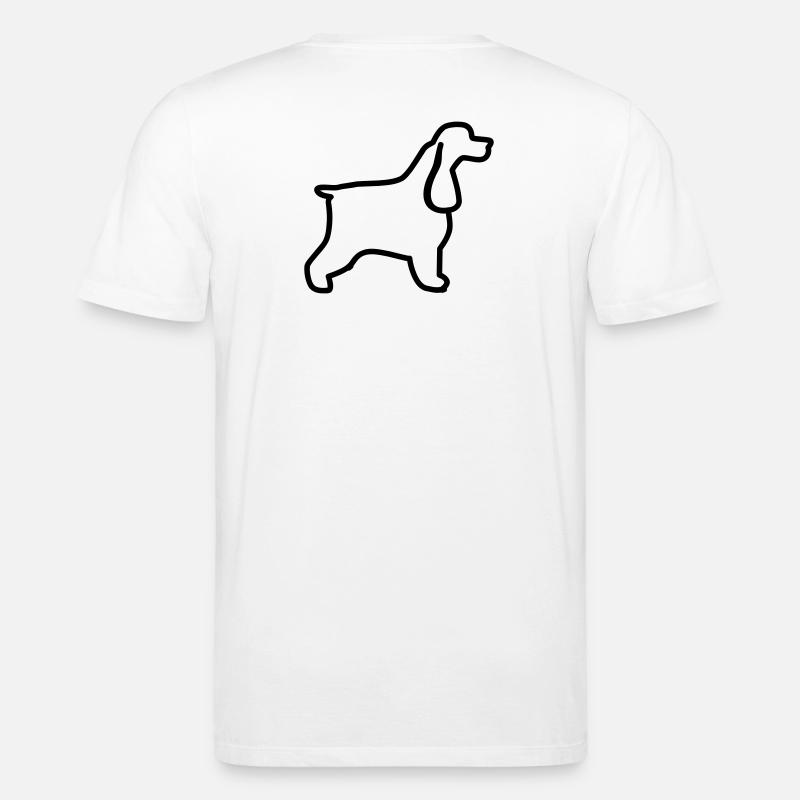 English Cocker Spaniel Umriss - Stanley/Stella Unisex Bio-T-Shirt CREATOR  - Weiß