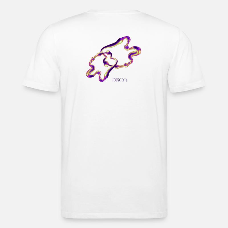 Disco Blob – Neon Abstract Liquid Art - Stanley/Stella Unisex Bio-T-Shirt CREATOR - Weiß