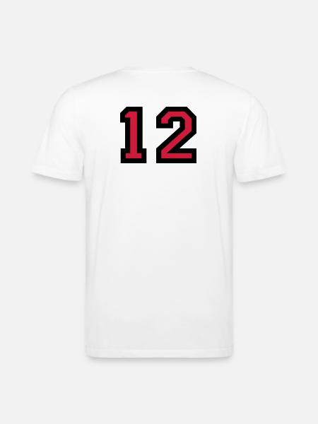 The number 12 - number twelve - Stanley/Stella CREATOR Unisex Organic T-Shirt - white