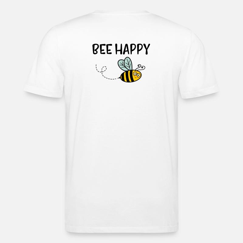 Bee Happy - Stanley/Stella Unisex Bio-T-Shirt CREATOR  - Weiß