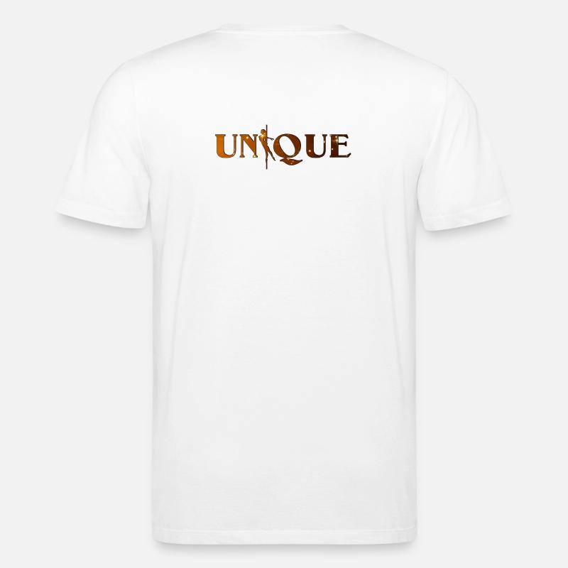 Silhouette dorée de la danse - T-shirt bio CREATOR Stanley/Stella Unisexe - blanc
