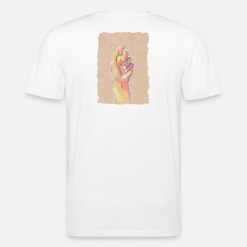 Pastellregenbogenhand - Stanley/Stella Unisex Bio-T-Shirt CREATOR  - Weiß